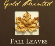 gold painted fall leaves