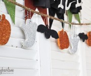 halloween garland from salt dough