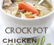 chicken noodle soup made in a crock pot