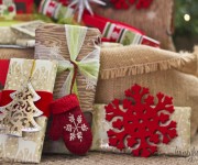 gift wrap with ornaments