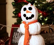 pumpkin snowman