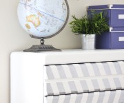 herringbone painted dresser