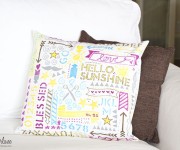 sharpie stenciled pillow