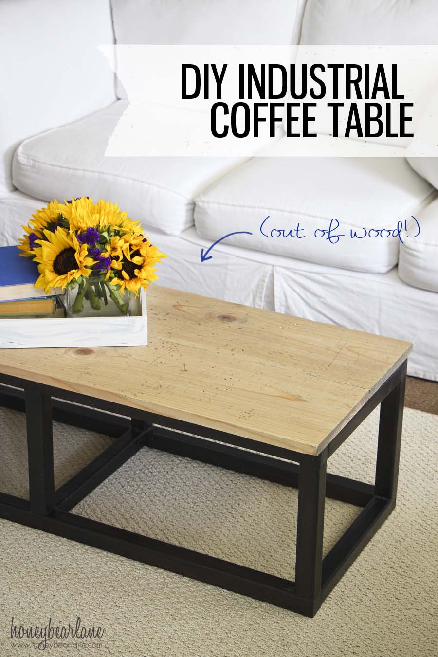 DIY Industrial Coffee Table &amp; Giveaway! - HoneyBear Lane