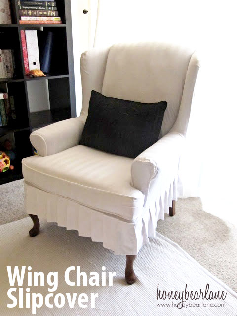 My Wing Chair Slipcover Reveal!!