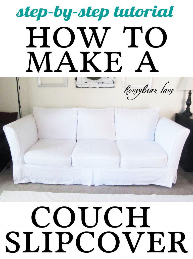 Slipcover Progress and How to Make a Cushion Cover