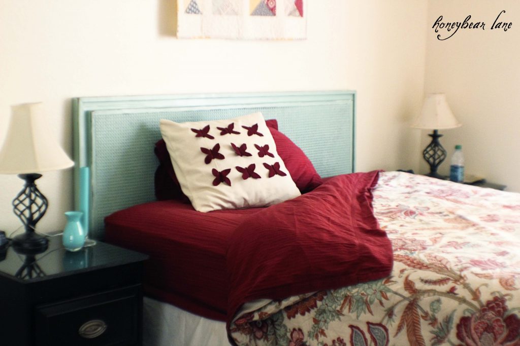 Headboard Makeover Black to Aqua Honeybear Lane