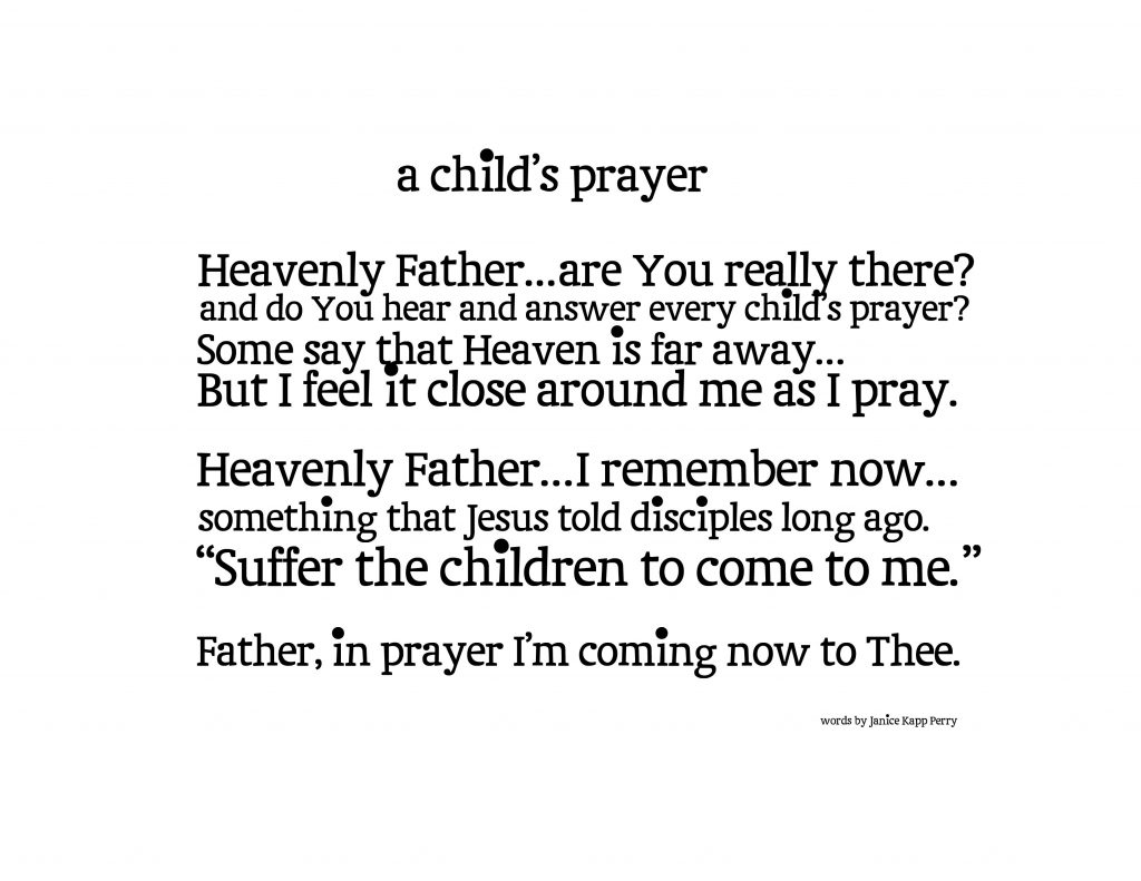 A Child's Prayer Printable - Honeybear Lane