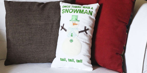 Once There Was a Snowman Pillow