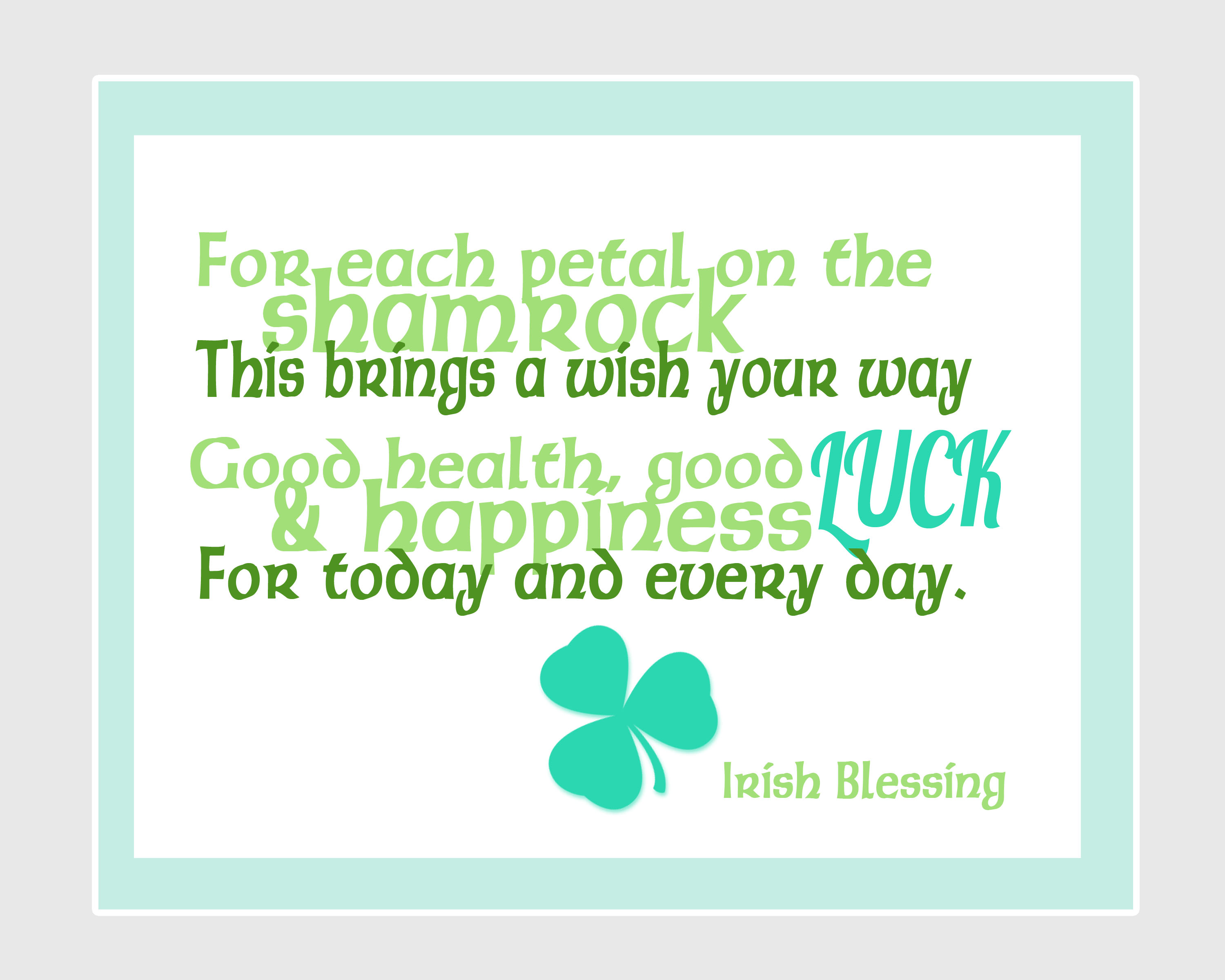 St Patrick s Day Printable An Irish Blessing Honeybear Lane