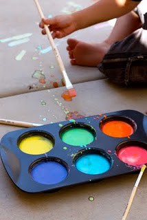sidewalk chalk paint summer liquid coloring water fun cornstarch cup own muffin crafts activities tins homemade diy projects craft recipe