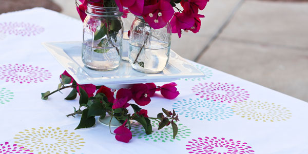 Spring Tablecloth Tutorial with Martha Stewart Crafts