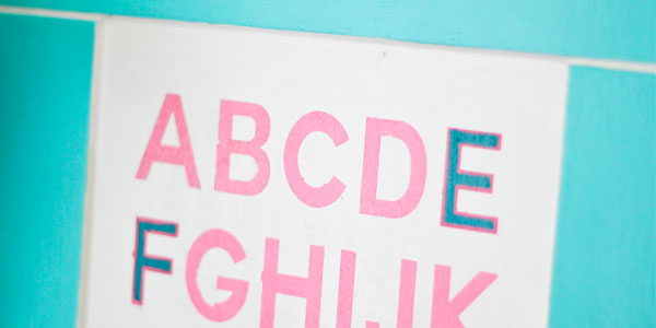 Alphabet Wall Art for Baby Girl Nursery