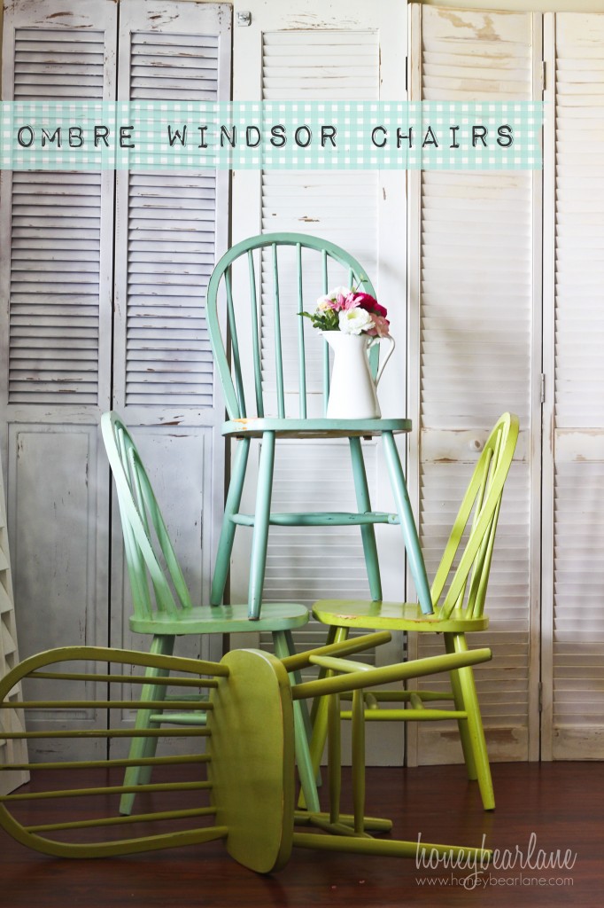 Ombre Windsor Chairs