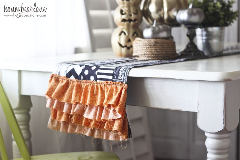 Ruffled Halloween Table Runner