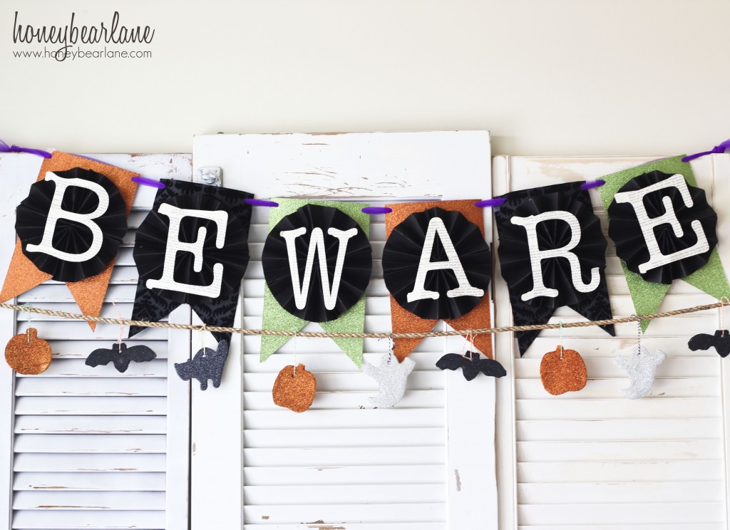 halloween banner and garland