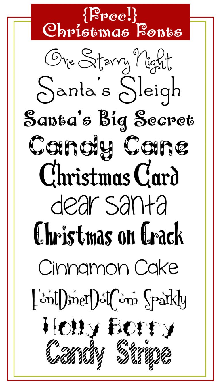 Free Christmas Fonts!