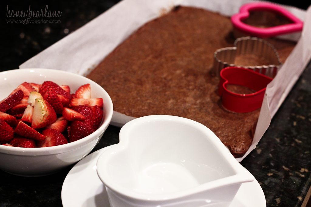 chocolate brownie torte with strawberries - Honeybear Lane
