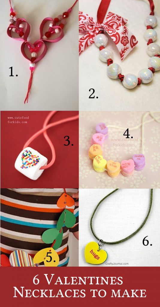 6 Valentines necklaces to make