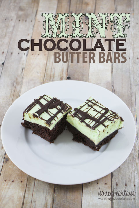 mint chocolate butter bars