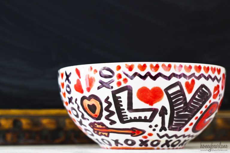 LOVE “Doodle” Bowls–Sharpie Art
