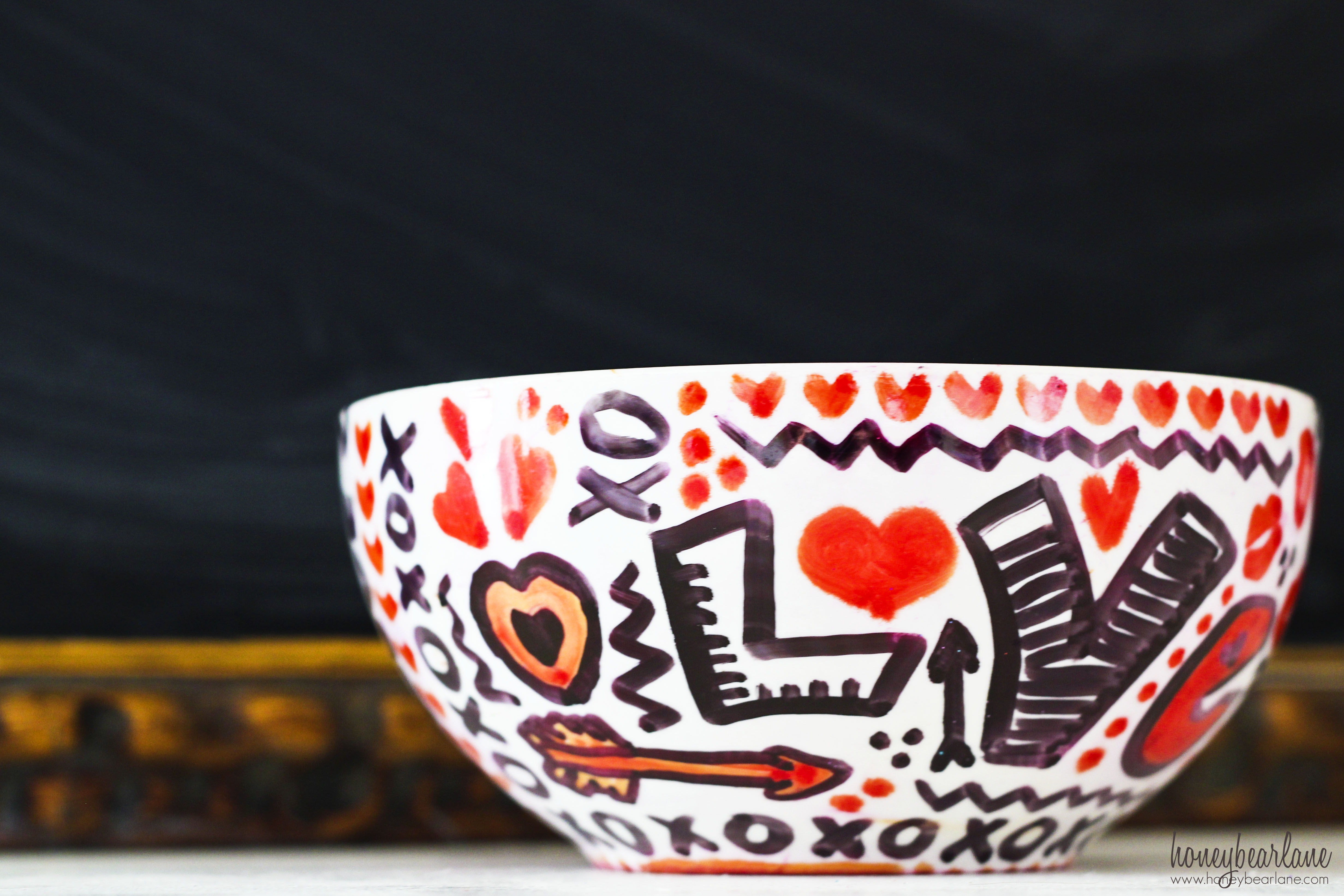 LOVE "Doodle" Bowls--Sharpie Art