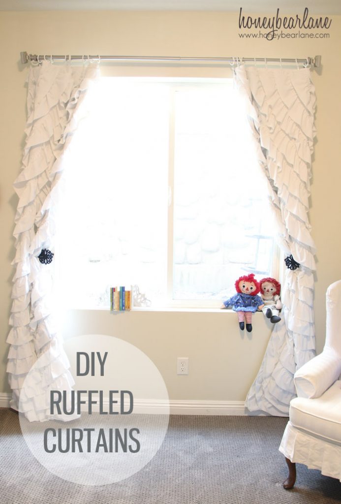 How to Make Ruffled Curtains Honeybear Lane