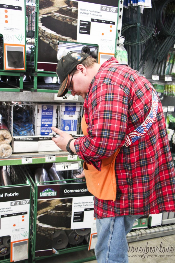 justin helping me at home depot