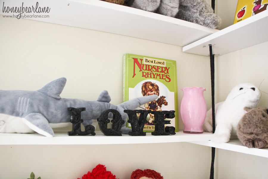 Corner clearance shelves nursery