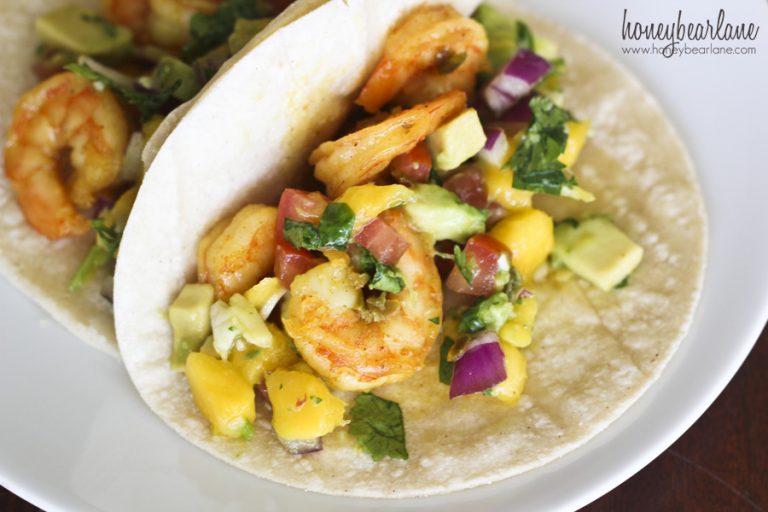 Spicy Shrimp Tacos with Mango Salsa