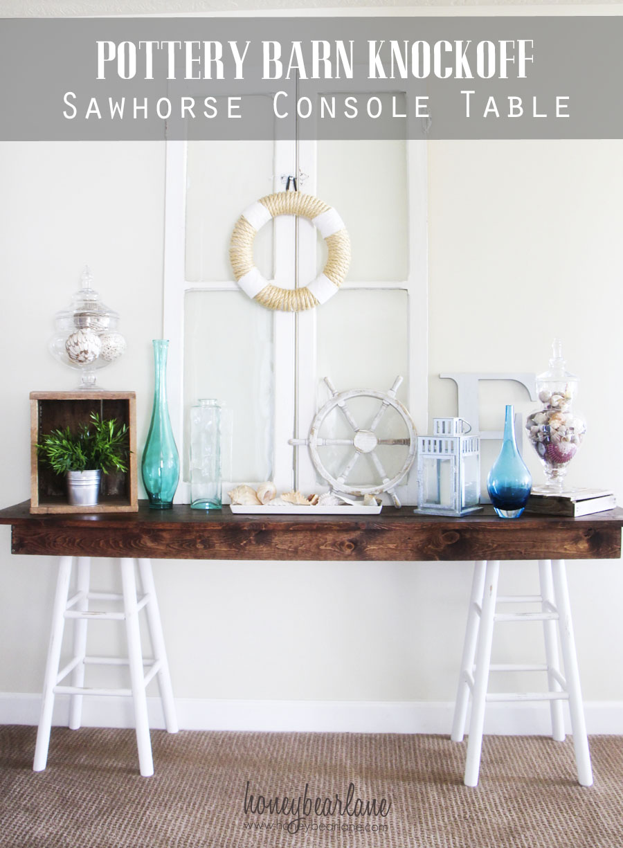 Pottery barn on sale sawhorse desk