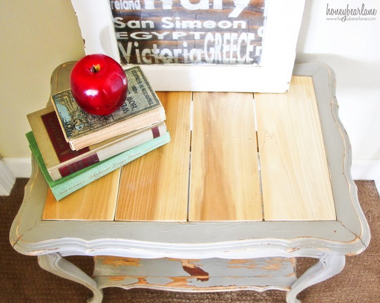 Replace a Glass Table Top with Wood Planks Honeybear Lane