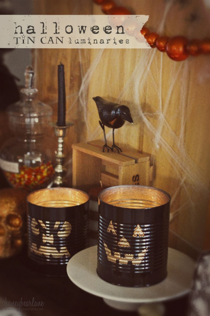 halloween tin can luminaries