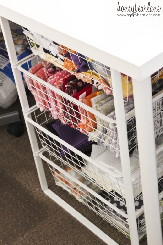 wire basket fabric storage