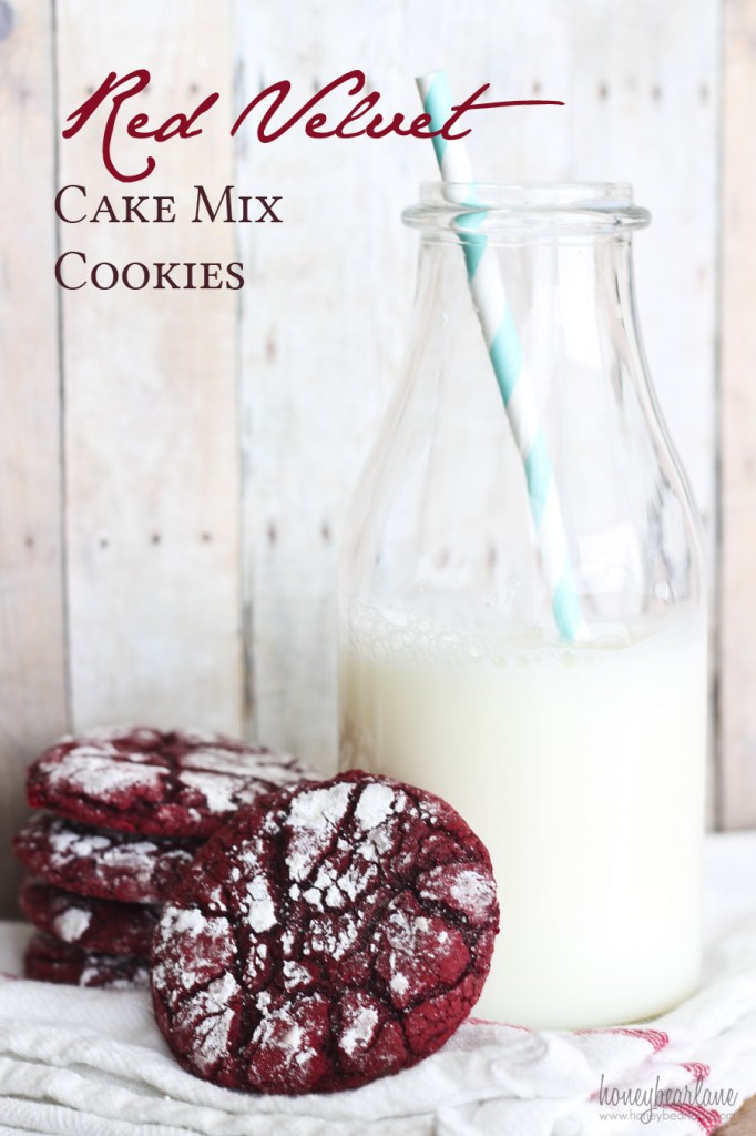 Red Velvet Cake Mix Cookies