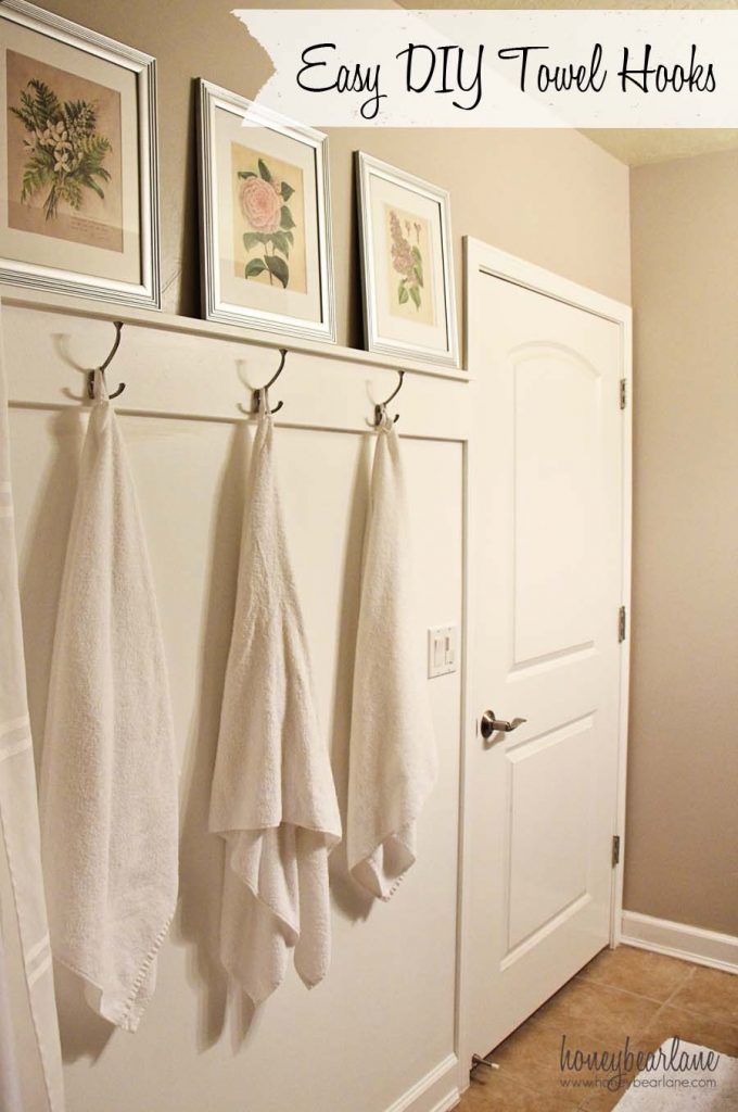 easy DIY towel hooks