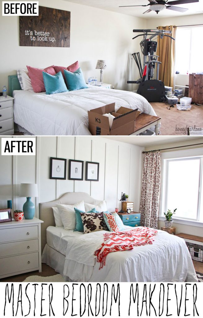 master bedroom before and after