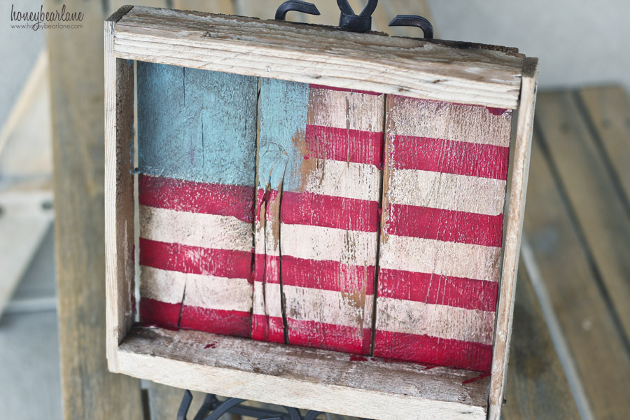 rustic painted flag