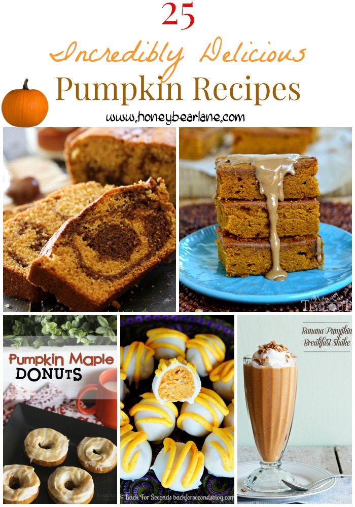 25 Incredibly Delicious Pumpkin Recipes - HoneyBear Lane