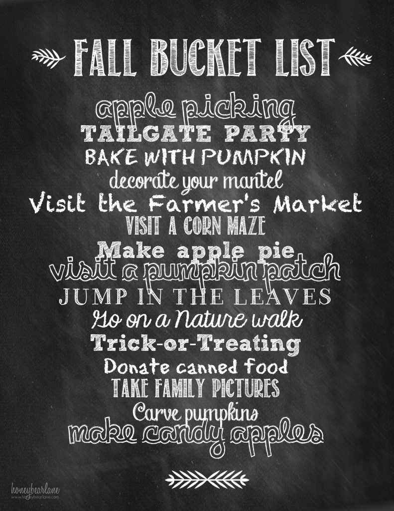 Fall Bucket List