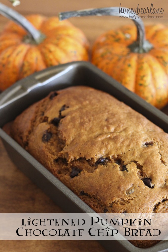 lightened pumpkin chocolate chip bread