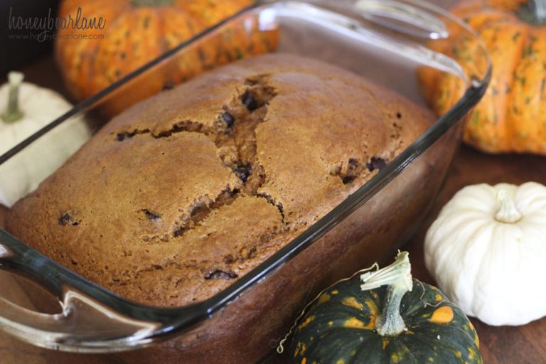 Light Pumpkin Chocolate Chip Bread