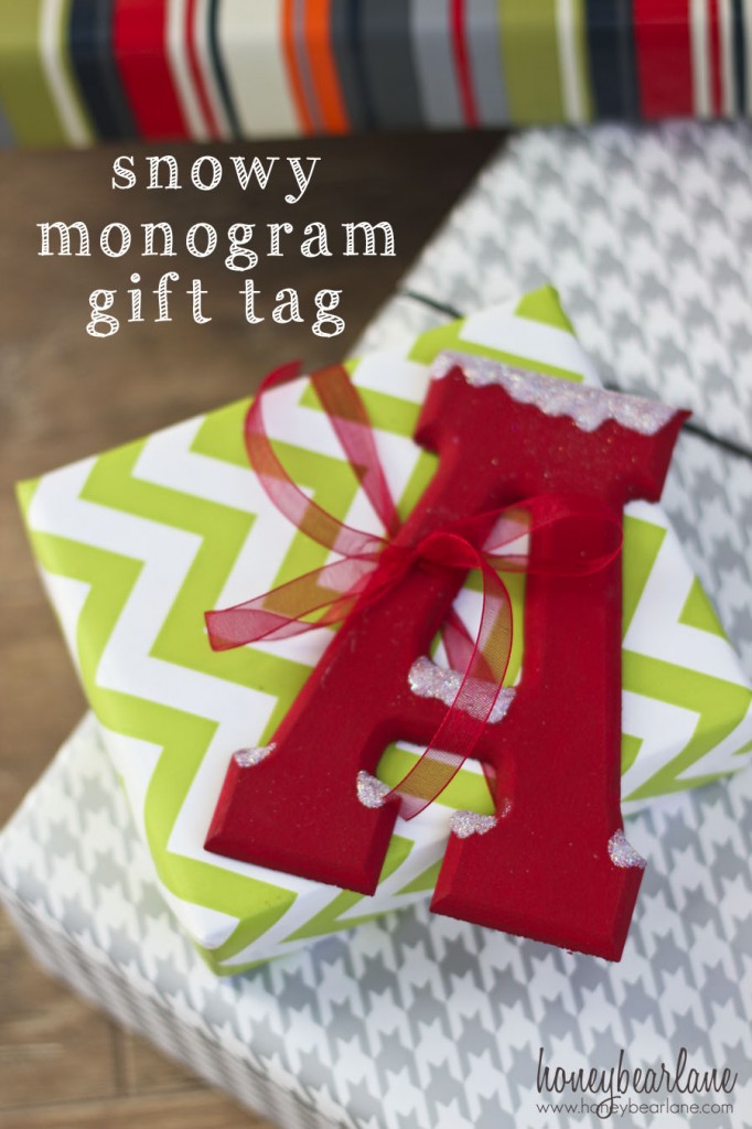 monogram gift tags