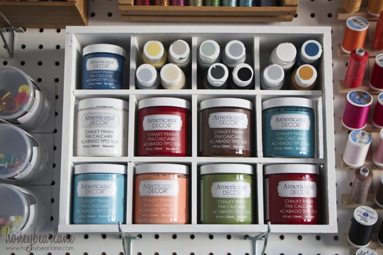 Chalky Finish Paint Organizer