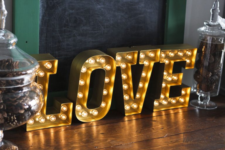 LOVE Marquee Letters