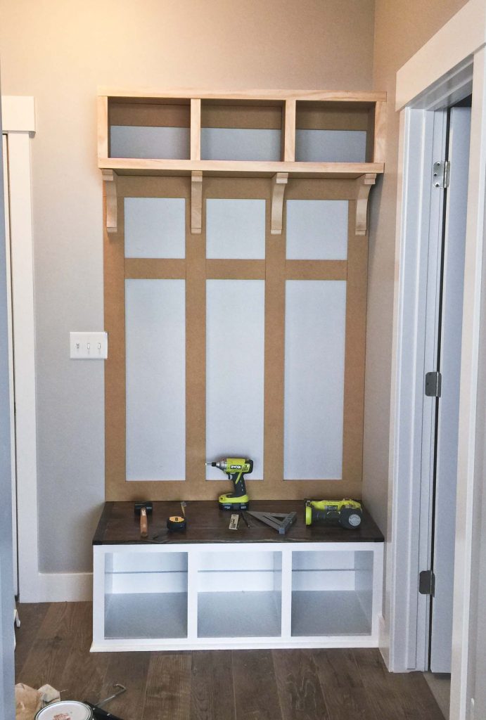 DIY Mudroom Bench Part 2 - Honeybear Lane DIY Mudroom Bench Part 2 - Honeybear Lane
