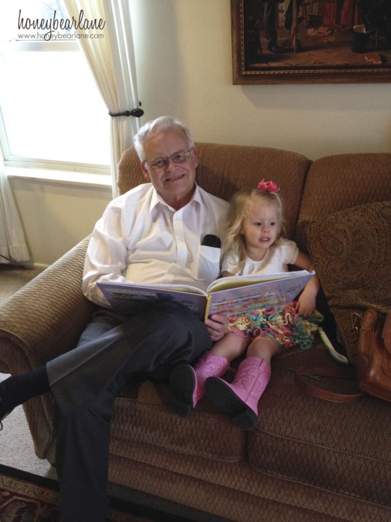 ellie and granpa reading books