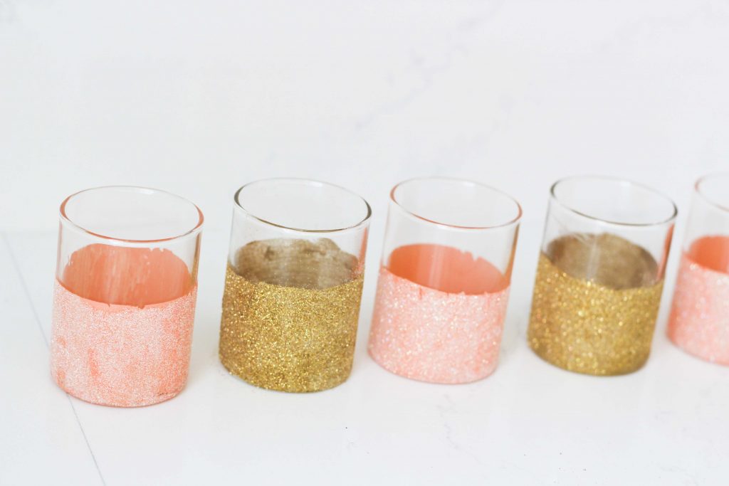 peach and gold wedding votives_2