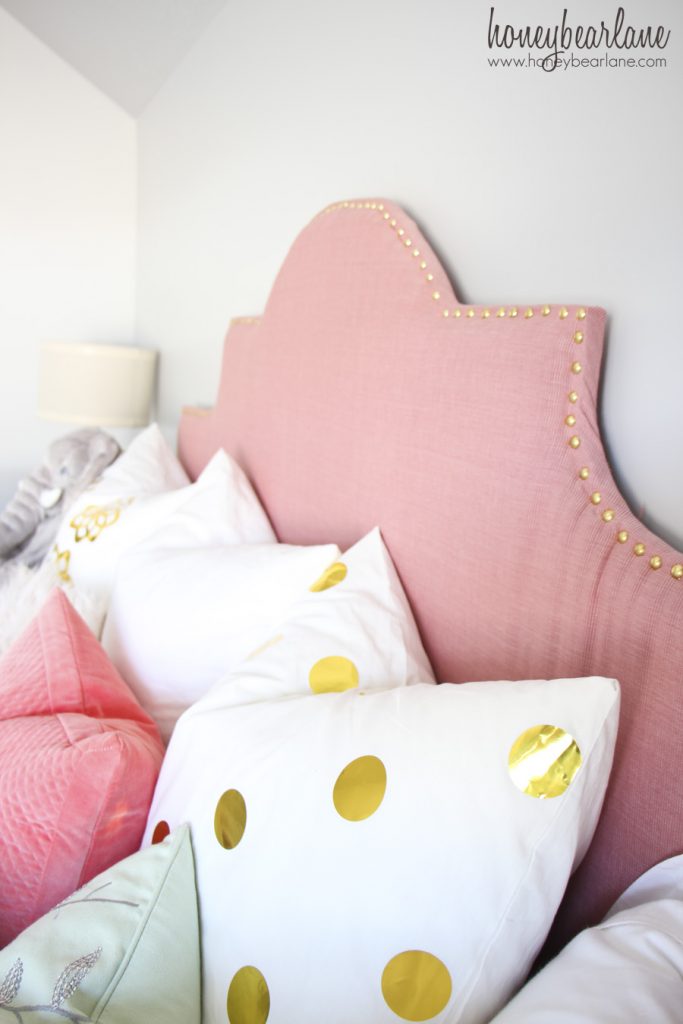 pink daybed headboard