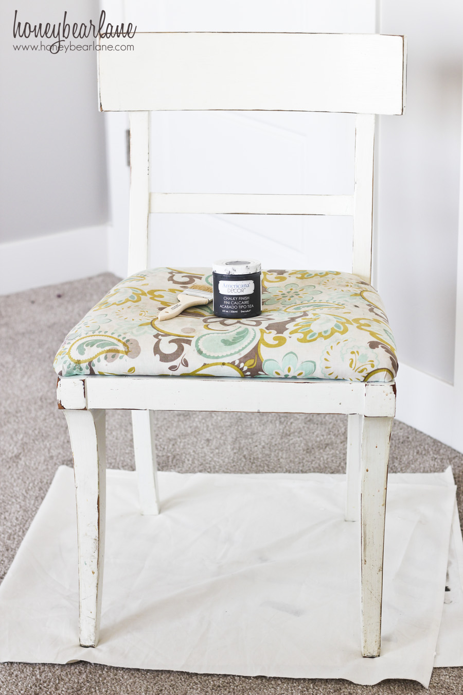 Dark Gray Painted Chair - Honeybear Lane